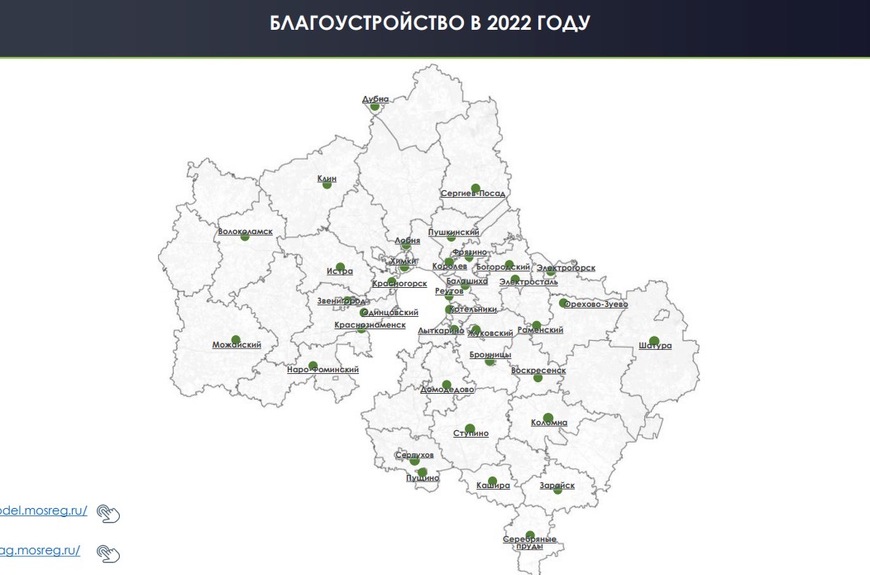 Карта подмосковья 2022