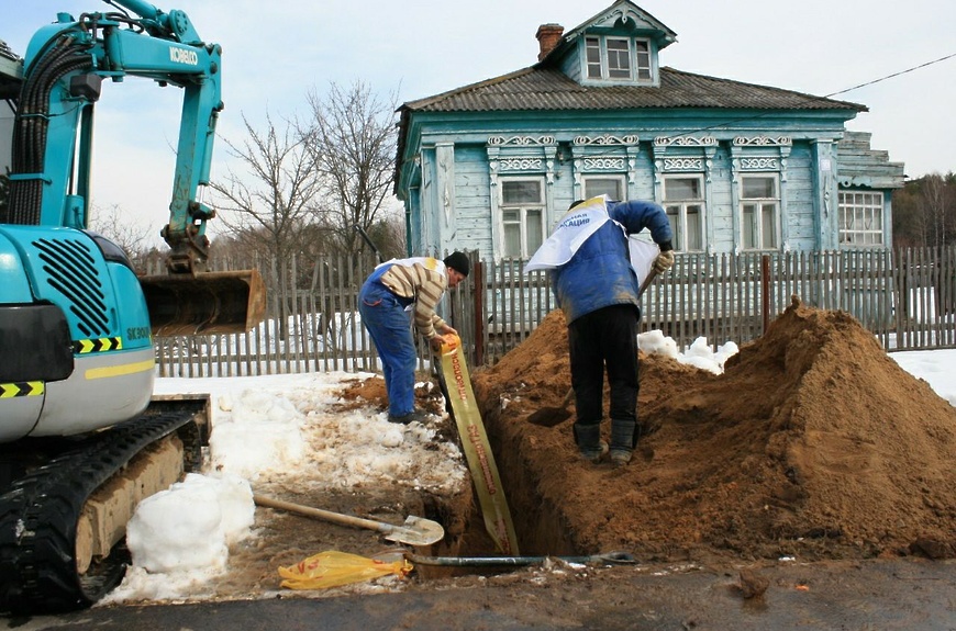 прокладка газопровода в д. Теперки